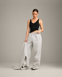 SoftMotion™ Scoop Neck Vest with Gray Logo | Black