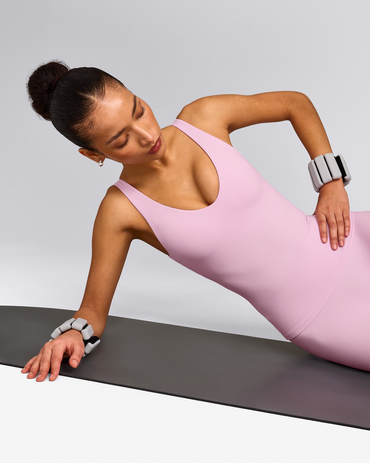 SoftMotion™ Scoop Neck Tank Top with Gray Logo | Chalk Pink