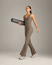 SoftMotion™ Scoop Neck Vest with Gray Logo | Moss Brown