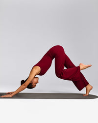 SoftMotion™ Scoop Neck Tank Top with Gray Logo | Ruby Red