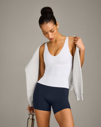 SoftMotion™ Scoop Neck Vest with Gray Logo | White