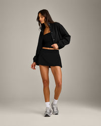 SoftMotion™ Skort with Pockets with Gray Logo | Black