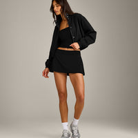 SoftMotion™ Skort with Pockets with Gray Logo | Black