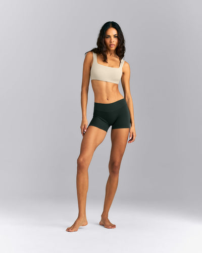 SoftMotion™ Soft Square Neck Sports Bra | Oatmeal