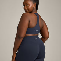 SoftMotion™ Sports Bra with Gray Logo | True Blue