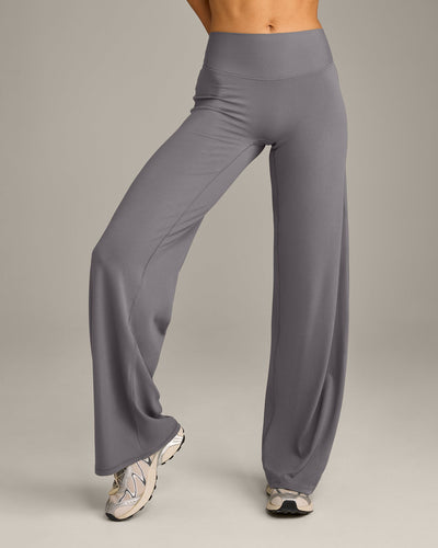 SoftMotion™ Straight Leg Bottoms with Gray Logo | Ash Gray