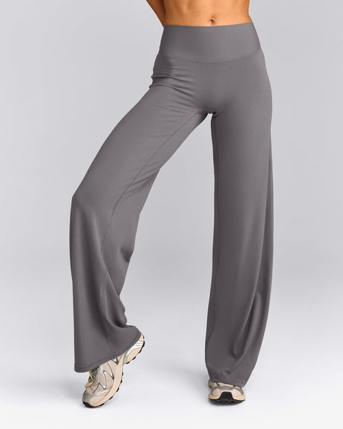 SoftMotion™ Straight Leg Pants with Gray Logo | Ash Gray