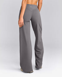 SoftMotion™ Straight Leg Pants with Gray Logo | Ash Gray