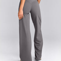 SoftMotion™ Straight Leg Pants with Gray Logo | Ash Gray