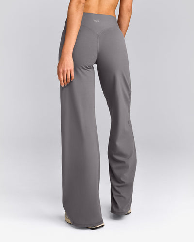 SoftMotion™ Straight Leg Pants with Gray Logo | Ash Gray