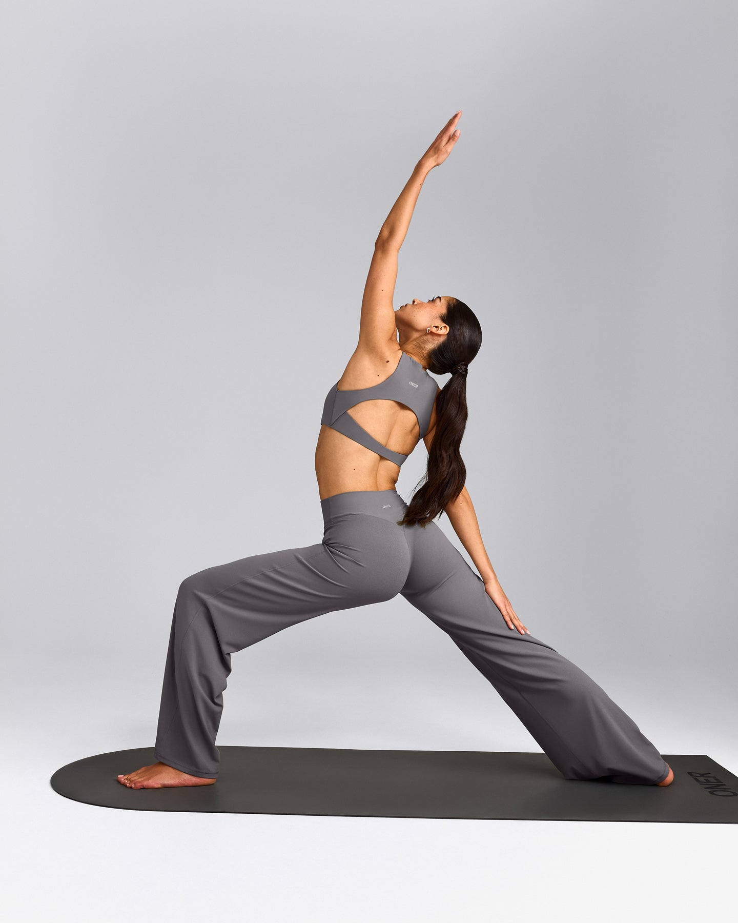 SoftMotion™ Straight Leg Pants with Gray Logo | Ash Gray
