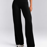 SoftMotion™ Straight Leg Pants with Gray Logo | Black