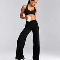 SoftMotion™ Straight Leg Pants with Gray Logo | Black
