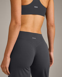 SoftMotion™ Straight Leg Bottoms with Gray Logo | Coal