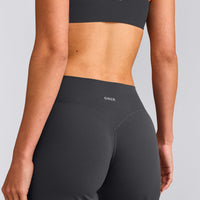 SoftMotion™ Straight Leg Pants with Gray Logo | Coal