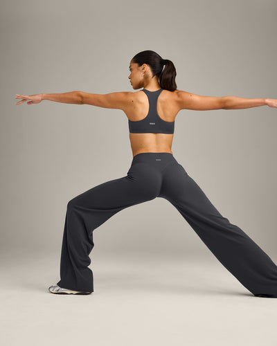 SoftMotion™ Straight Leg Bottoms with Gray Logo | Coal