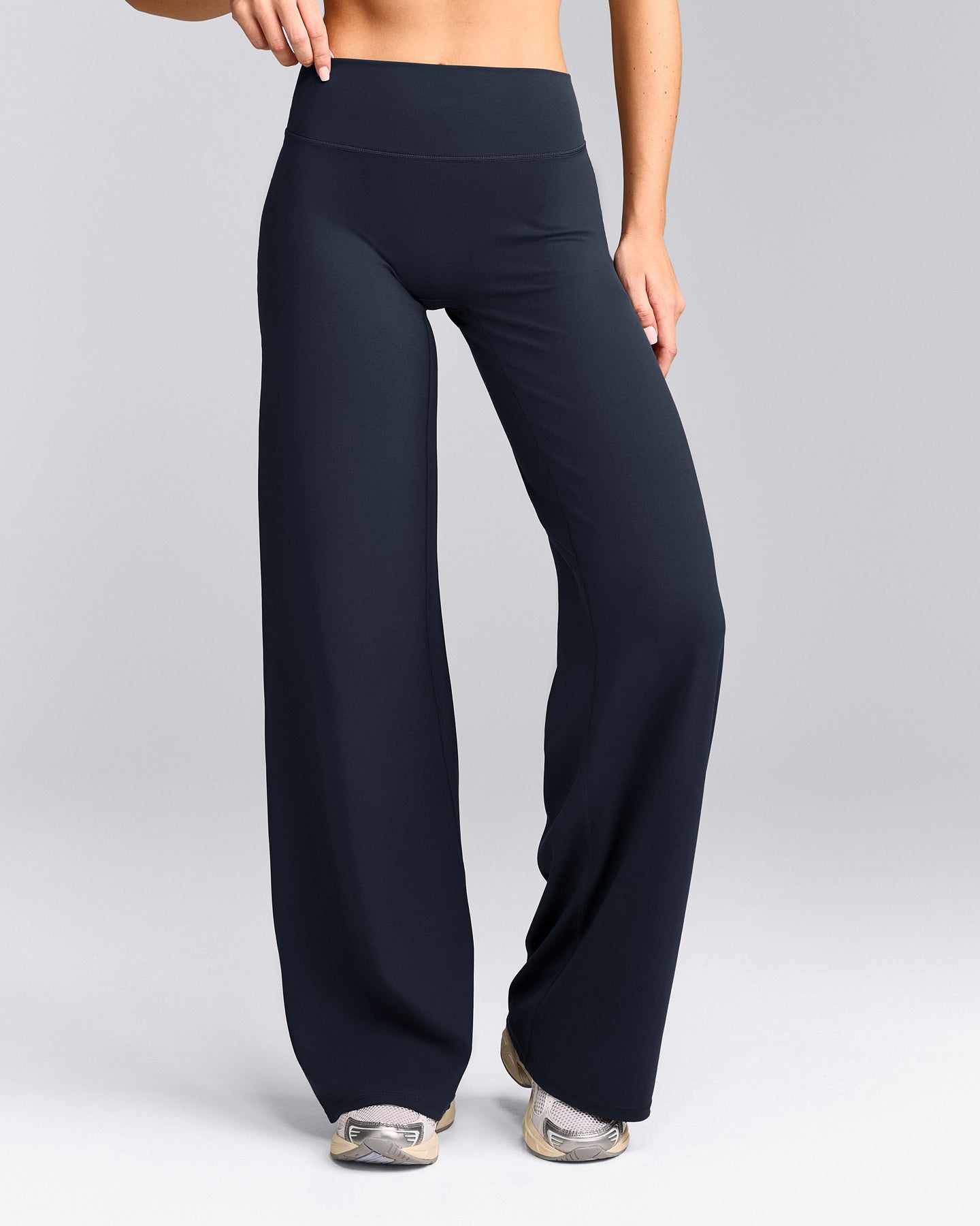 SoftMotion™ Straight Leg Pants with Gray Logo | True Blue