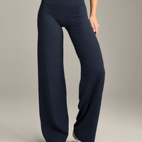 SoftMotion™ Straight Leg Pants with Gray Logo | True Blue