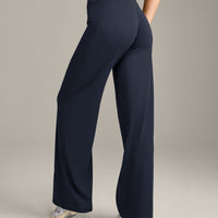 SoftMotion™ Straight Leg Pants with Gray Logo | True Blue