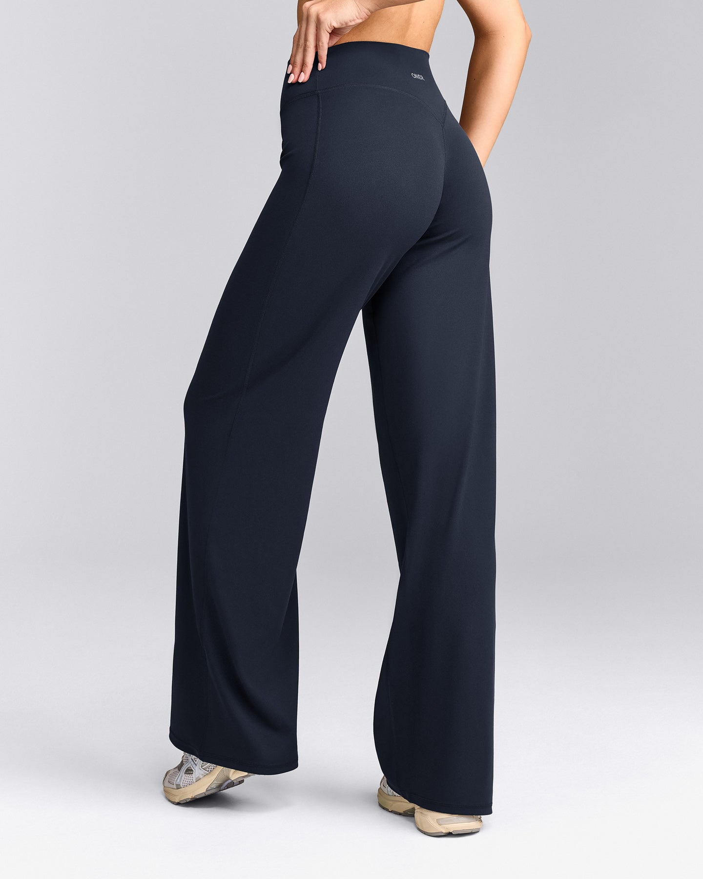 SoftMotion™ Straight Leg Pants with Gray Logo | True Blue