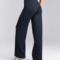 SoftMotion™ Straight Leg Pants with Gray Logo | True Blue