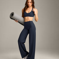 SoftMotion™ Straight Leg Pants with Gray Logo | True Blue