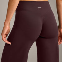 SoftMotion™ Straight Leg Bottoms with Gray Logo | Plum Brown