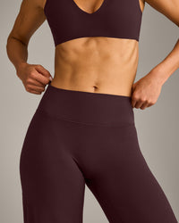 SoftMotion™ Straight Leg Bottoms with Gray Logo | Plum Brown
