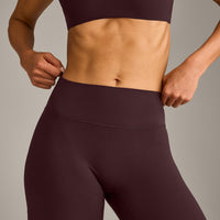 SoftMotion™ Straight Leg Bottoms with Gray Logo | Plum Brown