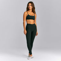 SoftMotion™ Strappy Sports Bra | Emerald Noir