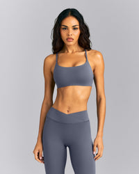 SoftMotion™ Strappy Sports Bra | Granite Blue