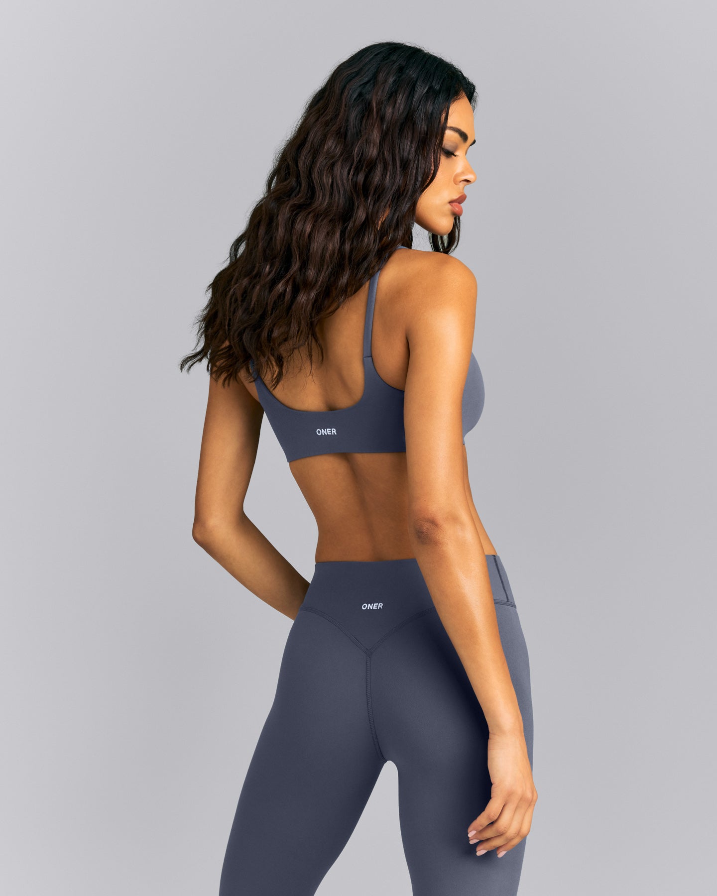 SoftMotion™ Strappy Sports Bra | Granite Blue