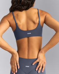 SoftMotion™ Strappy Sports Bra | Granite Blue