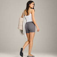 SoftMotion™ Strappy Tank Top with Built in Bra Shelf | White