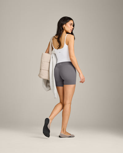 SoftMotion™ Strappy Tank Top with Built in Bra Shelf | White