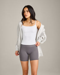 SoftMotion™ Strappy Tank Top with Built in Bra Shelf | White