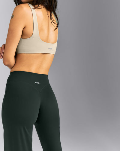 SoftMotion™ Wrap Straight Leg Pants | Emerald Noir