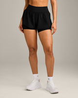 UnifiedMove Double Layer Shorts 5" with Reflective Logo | Black