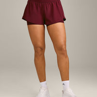UnifiedMove Double Layer Shorts 5" with Reflective Logo | Rosewood