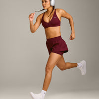 UnifiedMove Double Layer Shorts 5" with Reflective Logo | Rosewood