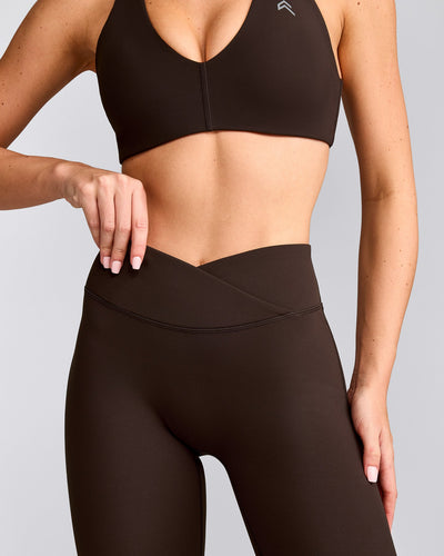 UnifiedMove™ Wrap Flared Pants with Reflective Logo | 70% Cocoa