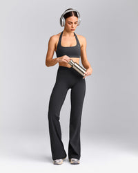 UnifiedMove™ Wrap Flared Pants with Reflective Logo | Coal