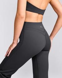 UnifiedMove™ Wrap Flared Pants with Reflective Logo | Coal