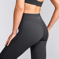 UnifiedMove™ Wrap Flared Pants with Reflective Logo | Coal