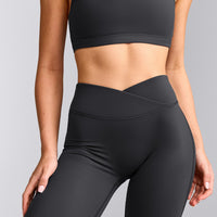 UnifiedMove™ Wrap Flared Pants with Reflective Logo | Coal