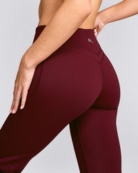 UnifiedMove™ Wrap Flared Pants with Reflective Logo | Rosewood