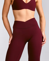 UnifiedMove™ Wrap Flared Pants with Reflective Logo | Rosewood