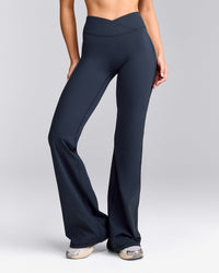 UnifiedMove™ Wrap Flared Pants with Reflective Logo | True Blue