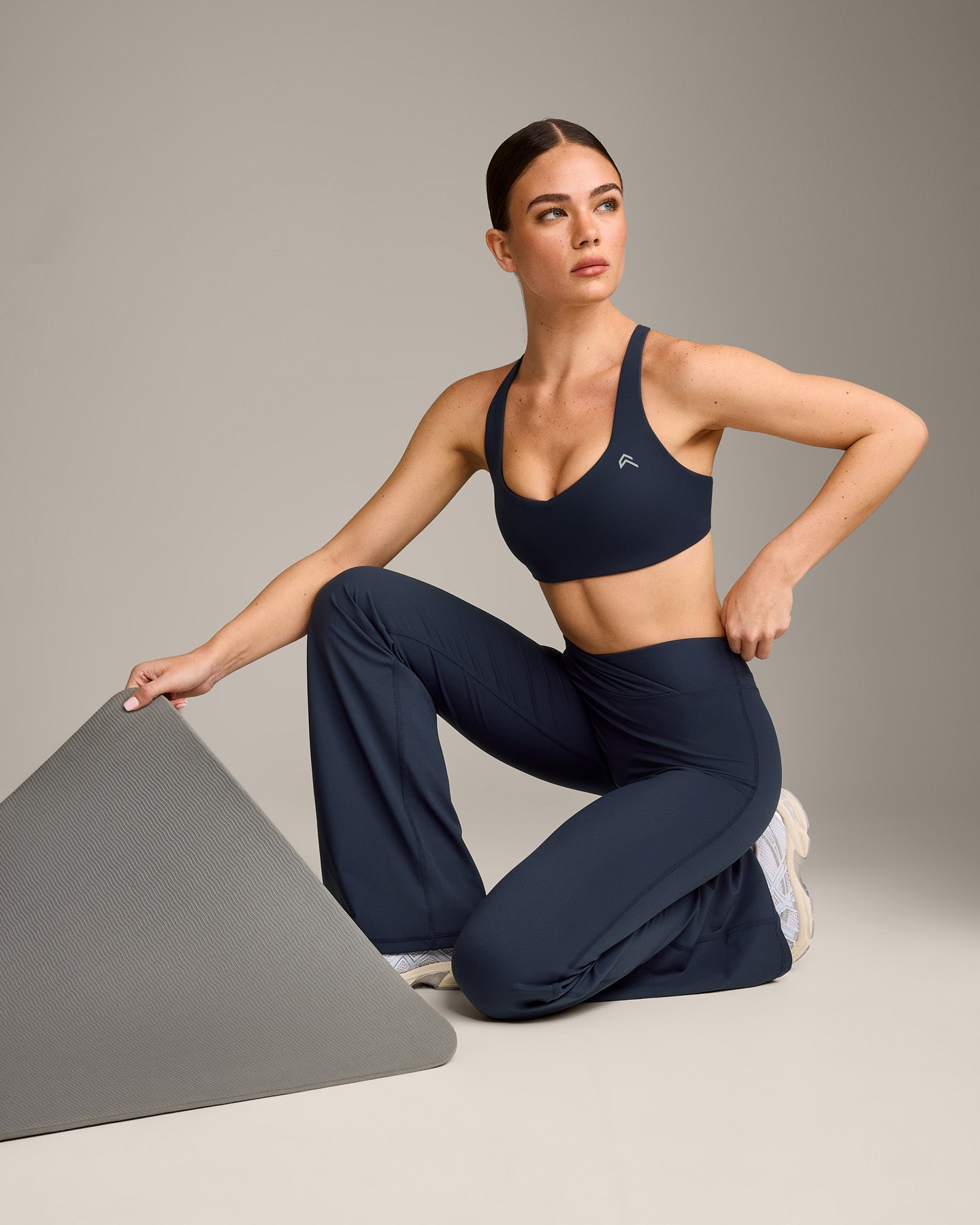 UnifiedMove Wrap Flared Bottoms with Reflective Logo | True Blue