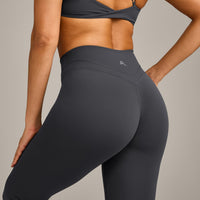 UnifiedMove High Waisted Leggings with Reflective Logo | Coal
